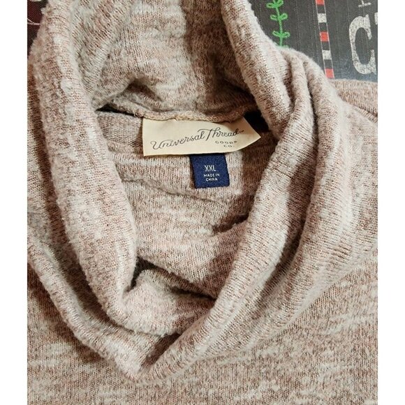 Universal Thread Pullover Sweater Size XXL Tan Heather Turtleneck Soft - Picture 14 of 15